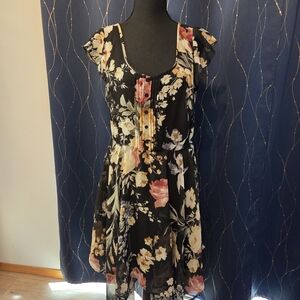 American Rag Black Floral Dress